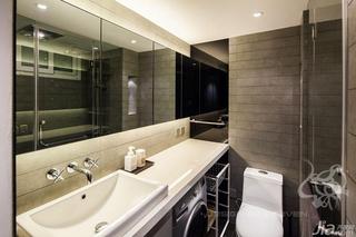 现代简约风格二居室100平米卫生间洗手台图片