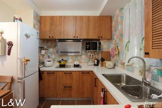 田园风格一居室40平米厨房橱柜安装图