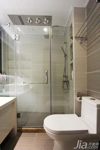 现代简约风格三居室120平米卫生间淋浴房图片