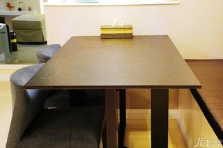 现代简约风格三居室90平米餐厅餐桌图片
