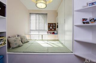 现代简约风格三居室90平米书房榻榻米效果图