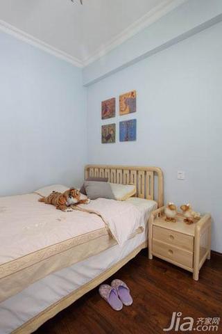 地中海风格原木色富裕型120平米儿童房床效果图