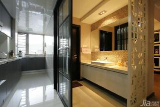现代简约风格三居室120平米厨房洗手台效果图