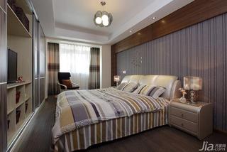 现代简约风格二居室70平米卧室床图片