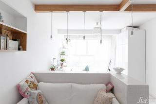 北欧风格一居室白色90平米吊顶沙发图片