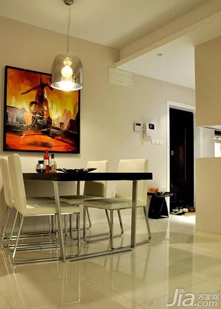 简约风格三居室富裕型100平米餐厅灯具80后家装图