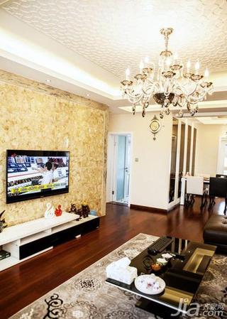 混搭风格三居室豪华型140平米以上电视背景墙装修效果图