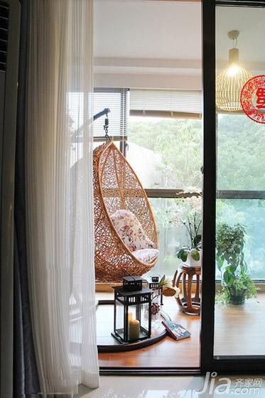 ,三居室装修,混搭风格,富裕型装修,阳台,阳台门