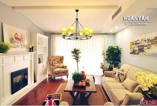 地中海风格三居室140平米以上客厅沙发效果图