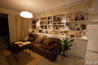 100平米客厅沙发背景墙书架效果图