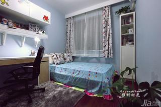 现代简约风格二居室70平米儿童房儿童床效果图