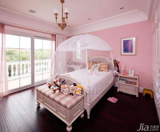 美式风格别墅粉色140平米以上儿童房儿童床效果图