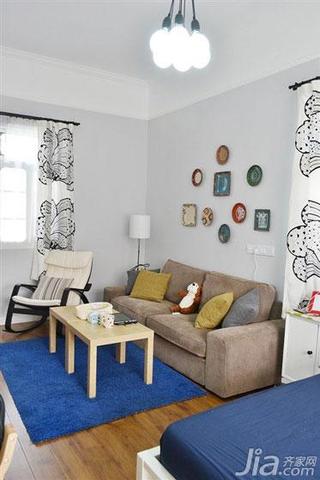 宜家风格一居室3万以下沙发背景墙沙发效果图