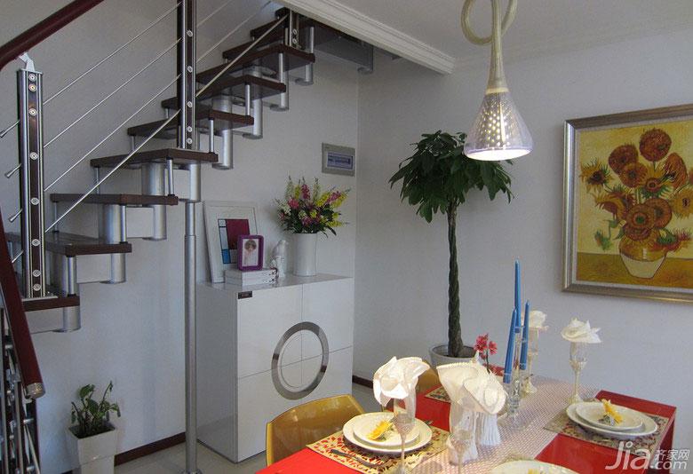 loft风格,40平米装修,餐厅,楼梯