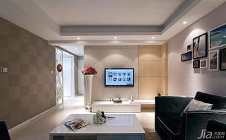 现代简约风格二居室100平米电视背景墙效果图