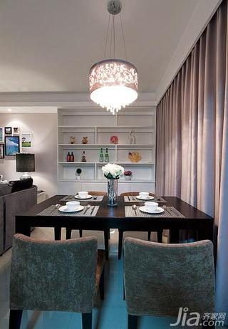 现代简约风格二居室100平米餐厅餐桌图片