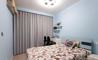 现代简约风格二居室100平米儿童房儿童床效果图