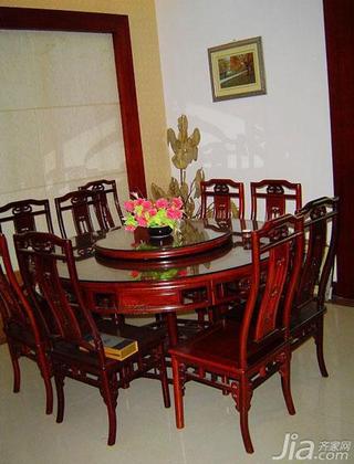 中式风格别墅140平米以上餐厅餐桌图片