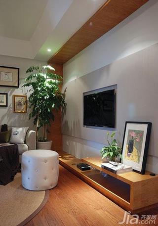 现代简约风格二居室90平米客厅电视背景墙设计