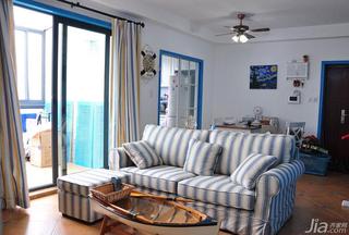 地中海风格10-15万80平米客厅沙发效果图