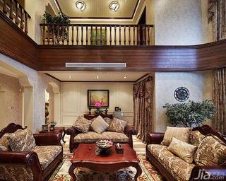 美式风格别墅豪华型客厅沙发效果图