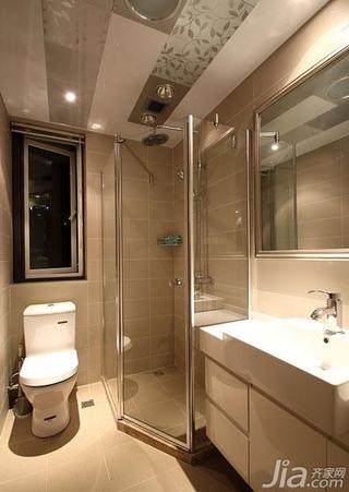现代简约风格二居室110平米卫生间淋浴房定做