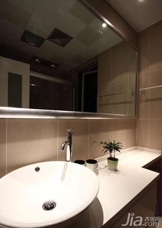 现代简约风格二居室110平米卫生间吊顶洗手台图片