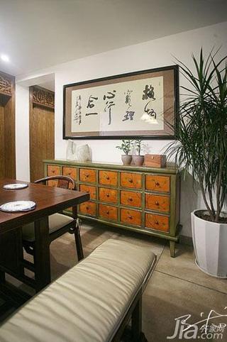 中式风格三居室富裕型餐边柜效果图
