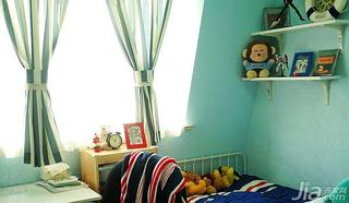 美式风格复式蓝色70平米儿童房装修效果图
