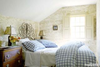 北欧风格别墅富裕型卧室卧室背景墙铁艺床海外家居