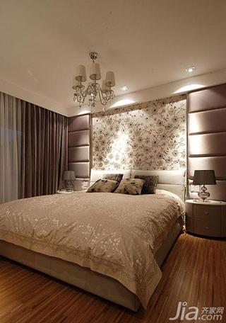 新古典风格二居室100平米卧室卧室背景墙床效果图