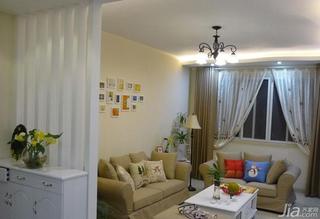 田园风格二居室90平米客厅沙发效果图