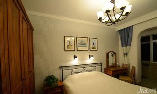 美式风格小户型60平米卧室卧室背景墙装修图片