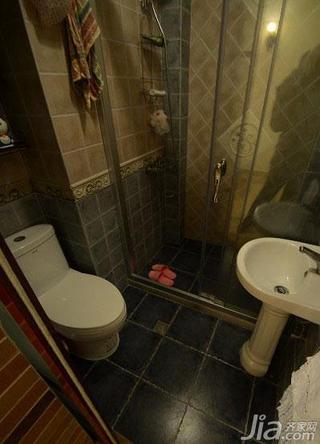 美式风格小户型60平米卫生间淋浴房图片