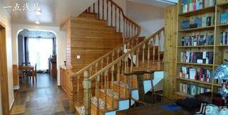 美式乡村风格复式140平米以上楼梯书柜效果图