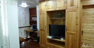 美式乡村风格复式原木色140平米以上小书房电视柜效果图