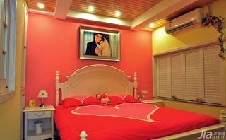 地中海风格复式红色富裕型卧室改造