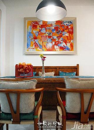 中式风格三居室100平米餐桌图片