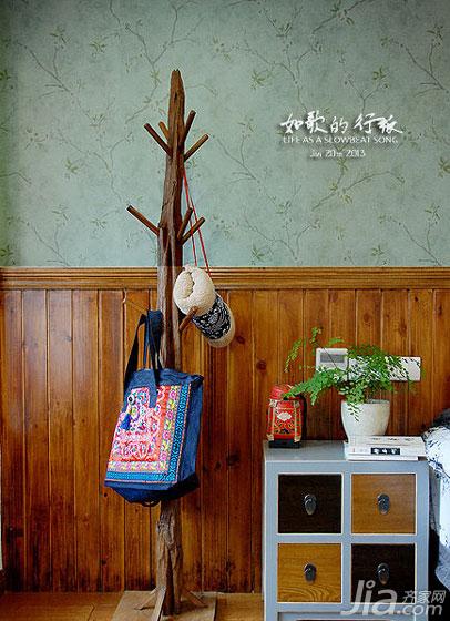 三居室装修,100平米装修,中式风格,背景墙,卧室