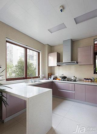 现代简约风格复式140平米以上厨房吧台装修效果图