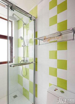 现代简约风格复式140平米以上卫生间淋浴房安装图
