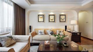 美式风格三居室20万以上客厅沙发效果图