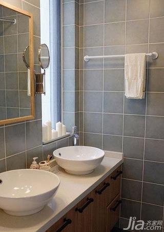 现代简约风格二居室70平米卫生间洗手台图片