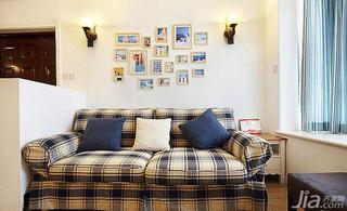 地中海风格二居室5-10万照片墙沙发效果图