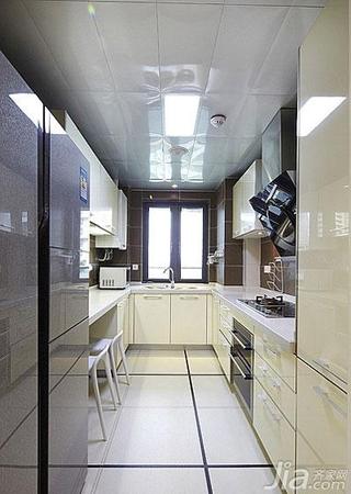 现代简约风格二居室富裕型厨房吊顶效果图