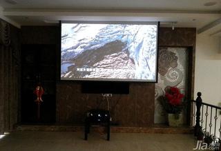 混搭风格复式140平米以上电视背景墙装修效果图
