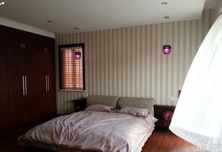 混搭风格复式140平米以上卧室卧室背景墙床效果图