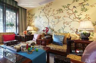 中式风格二居室富裕型客厅沙发效果图