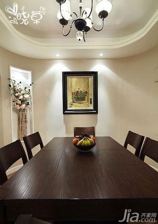 美式风格三居室120平米餐厅餐桌效果图