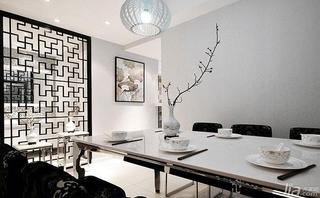 新中式风格三居室富裕型餐厅餐桌图片